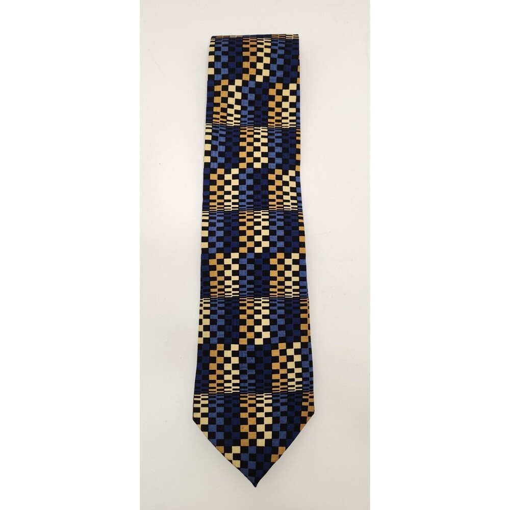 Brandini Le Collezioni Neck Tie Multicolor Geometric 100%‎ Silk Made In USA